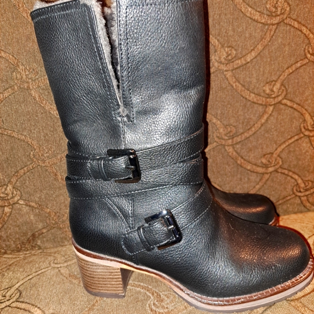 NEVER WORN BEFORE Girls Cold Weather Leather Boots